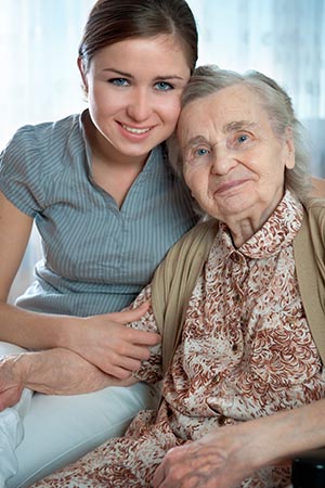 Caregiver with Elderly Woman