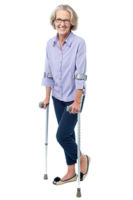 TLCI Woman on crutches